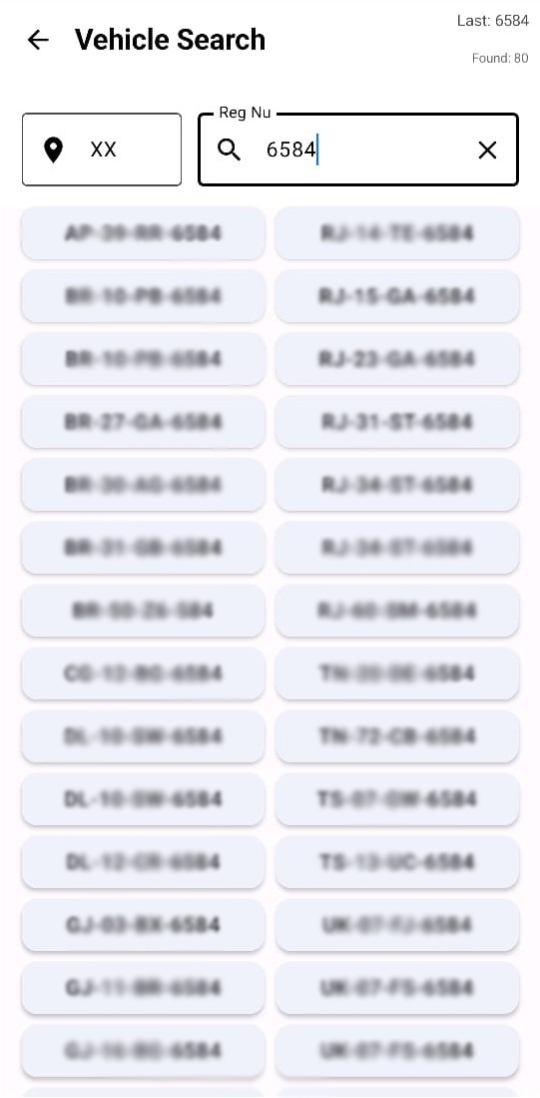 Vehicle Repossession Mobile App Interface